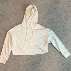 H&M Cream Cropped Hoodie